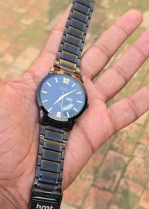 HMT orignal z black metallic watch day date