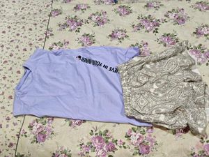 Cute Minnie Mouse Top &amp; Shorts Set