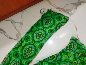 zara branded Green Printed Wrap Top