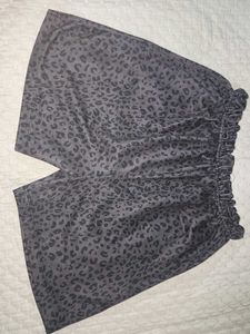 Leopard Print Crop Top &amp; Shorts Set