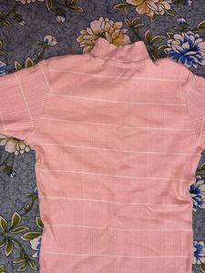 Pink Ribbed Bodycon Dress