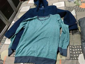 Blue Hooded Jacket hoody and sweater free