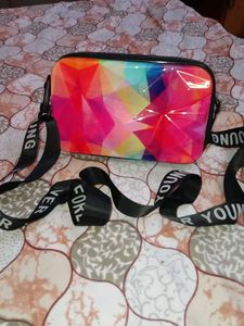 Vibrant Geometric Crossbody Bag
