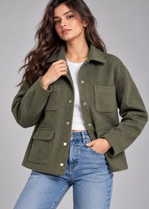 Reserved Olive Green Utility Jacket
