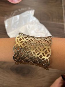 Gold Tone Metal Cuff Bracelet