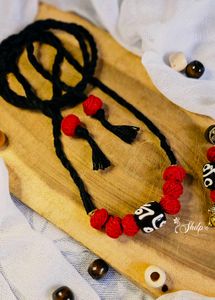 Boho Beaded Choker and Earring Set