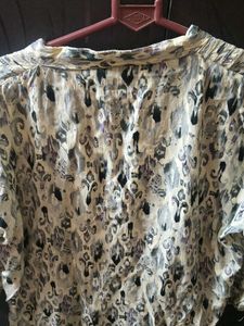 Stylish Abstract Print Tunic Top