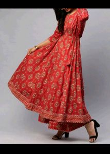 Elegant Red Printed Kurta