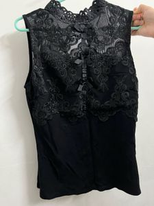 Elegant Black Lace Top