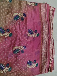 Embroidered Silk Saree
