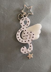 Cute Music Note Keychain with Wings