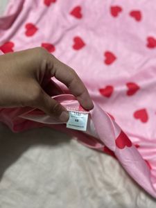 Pink Heart Print Tee