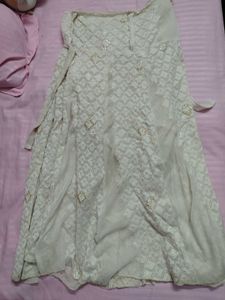 navratri white skirt