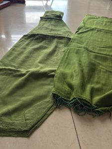 Olive Green Salwar Duppata Set