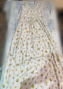 White Floral Maxi Dress