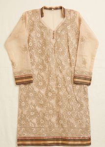Embellished Peach Kurta