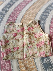 Vibrant Pink Palazzo Pants with Floral Top