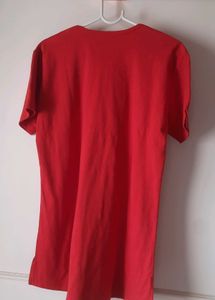 Dark Red Gymwear/casual T-Shirt
