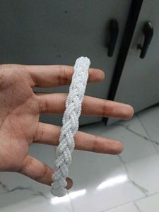 White Pearl Braided Bracelet