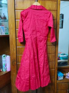 Brand New|Collered|Matt Red Midi Dress