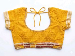 "Golden Yellow Georgette Saree with Floral Print &amp;