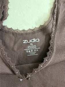 Zudio Ribbed Lace bow Tank Top