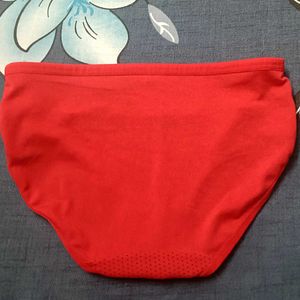 Red Floral Detail Panties