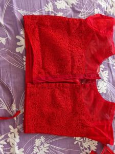 Red Crop Top Lehenga