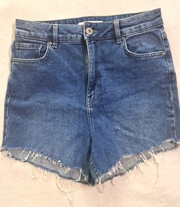 High-Waisted Denim Shorts