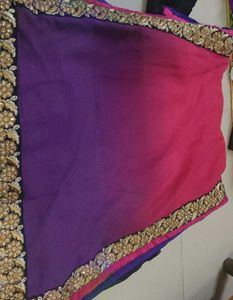 Embellished Ombre Kurta dual colour heavy embroide