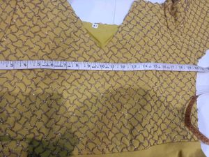 Yellow Ethnic Gown with Dupatta