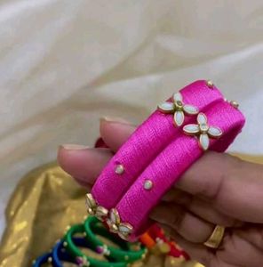 Elegant  Silk Thread Bangles any one pair