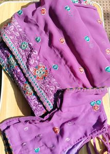 Beautiful Lavender saree