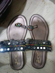 Embellished Flat Sandals