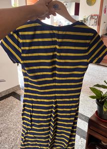 Old Navy Striped V-Neck Mini Dress