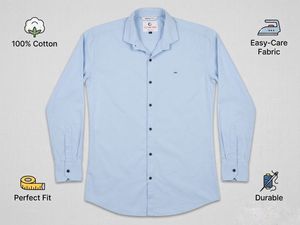 Blue Cotton shirt [S]