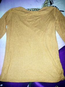 Sparkly Gold Long Sleeve Top