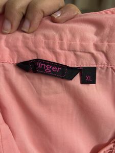 Chic Pink Button-Up Shirt