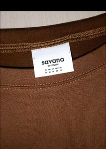 Chic Brown Long Sleeve Top with Bow Detail