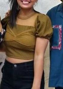 Stylish Olive Green crop Top