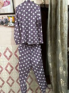 Purple Polka Dot Pajama Set