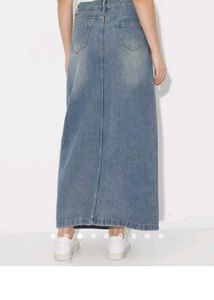 Slit Denim Aline Skirt also Green Pants As Gift