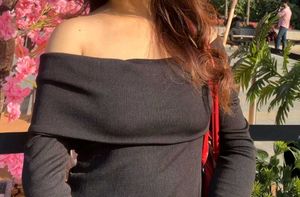 Off-Shoulder Black Top
