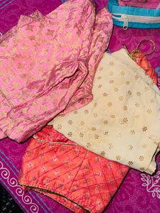 3 Beautiful Pink & Orange Blouse Bundle