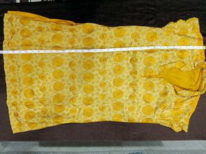 Beautiful Yellow Embroidered Saree