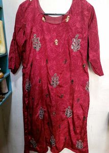 Maroon Ethnic Kurta