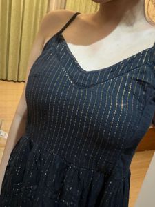 Sparkly Black Midi Dress