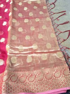 Elegant Maroon &amp; golden jari Saree