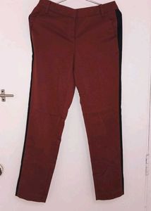 Navy Blue Pants with Black Stripe