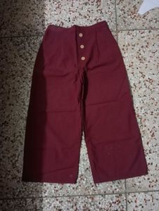 Maroon Palazzo Pants